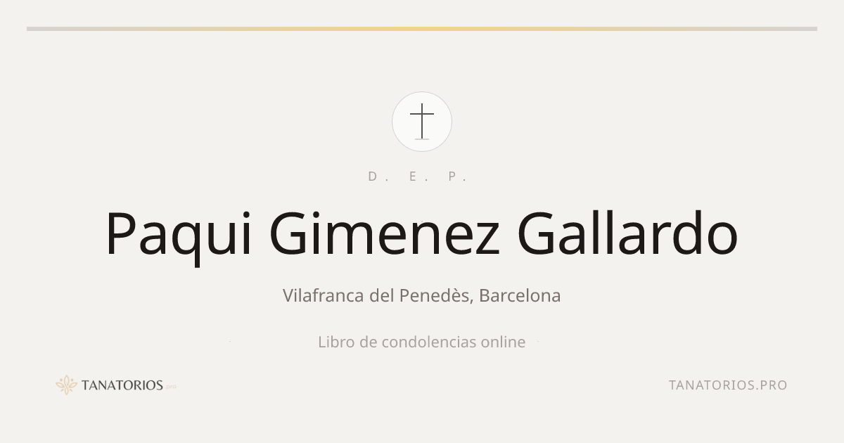 Memorial de Paqui Gimenez Gallardo