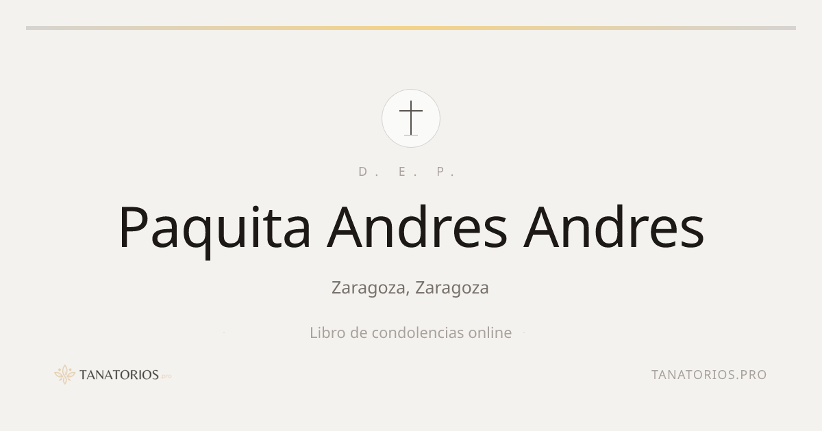 Memorial de Paquita Andres Andres