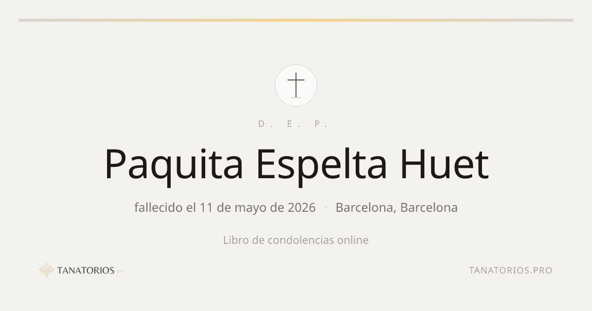Memorial de Paquita Espelta Huet