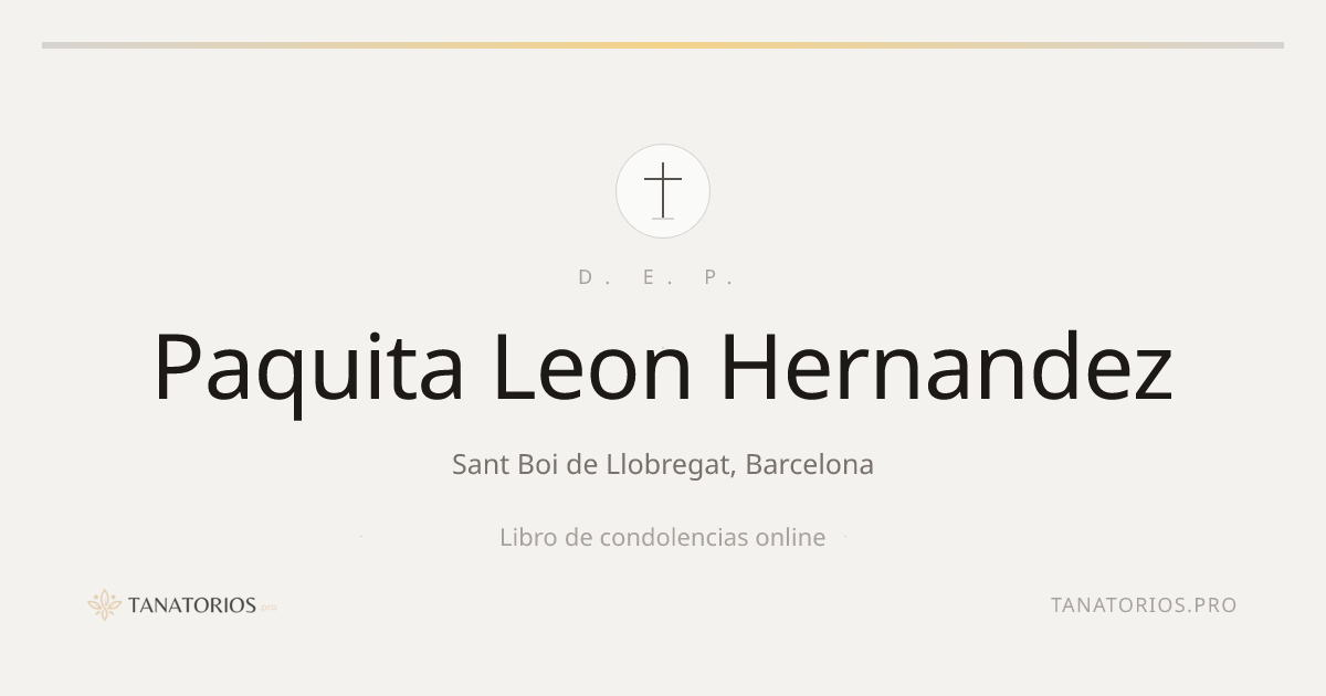 Memorial de Paquita Leon Hernandez