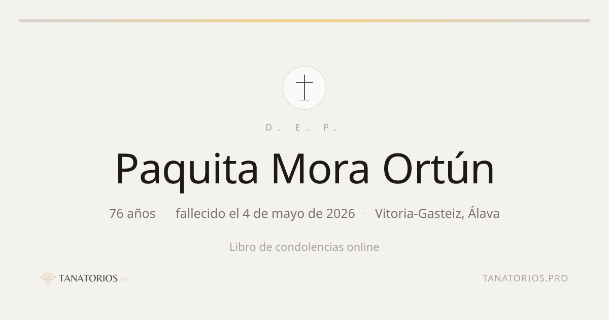 Memorial de Paquita Mora Ortún