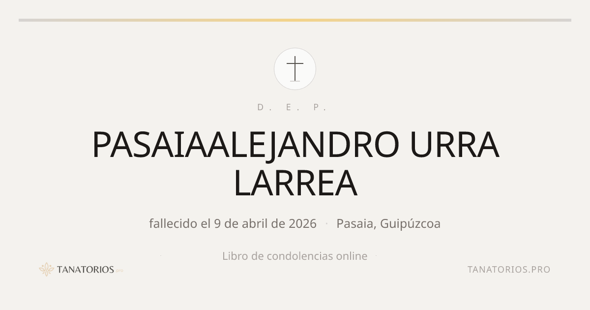 Memorial de PASAIAALEJANDRO URRA LARREA