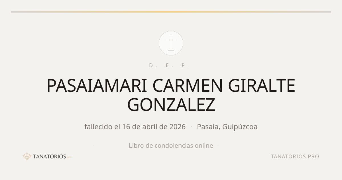 Memorial de PASAIAMARI CARMEN GIRALTE GONZALEZ