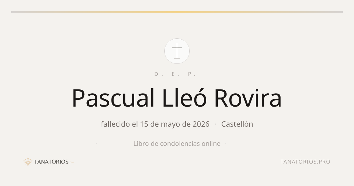 Memorial de Pascual Lleó Rovira