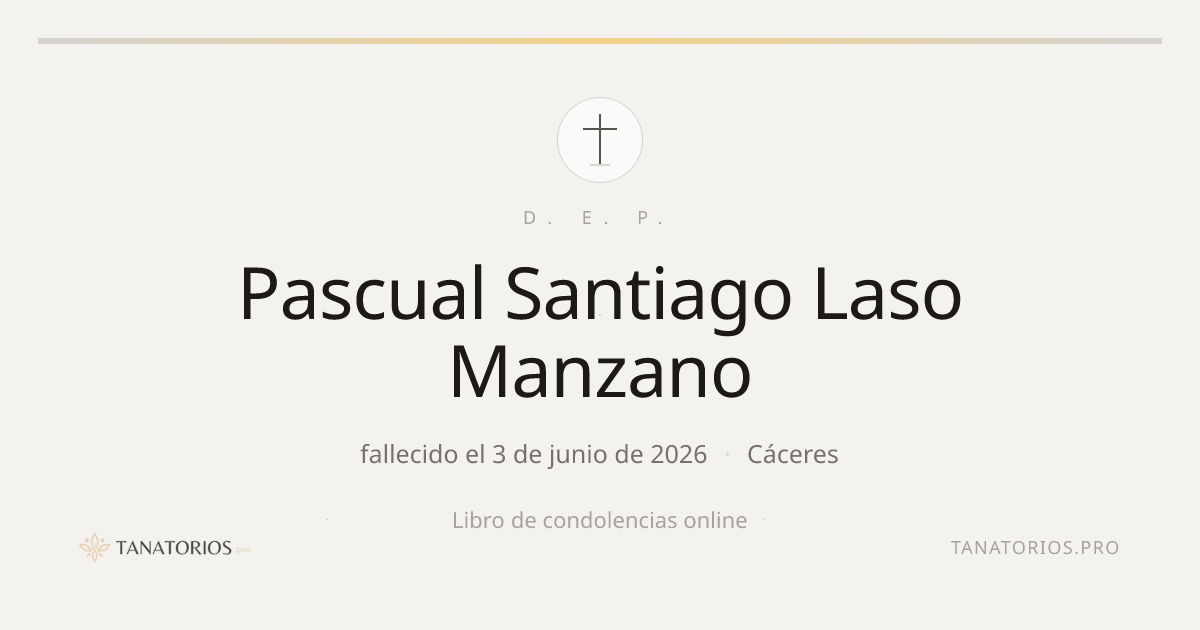 Memorial de Pascual Santiago Laso Manzano