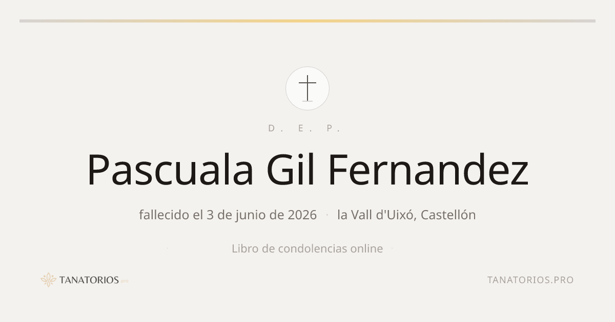 Memorial de Pascuala Gil Fernandez
