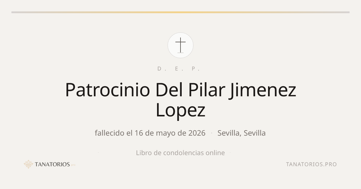 Memorial de Patrocinio Del Pilar Jimenez Lopez