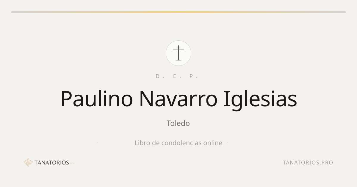 Memorial de Paulino Navarro Iglesias