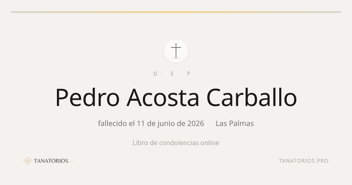 Memorial de Pedro Acosta Carballo
