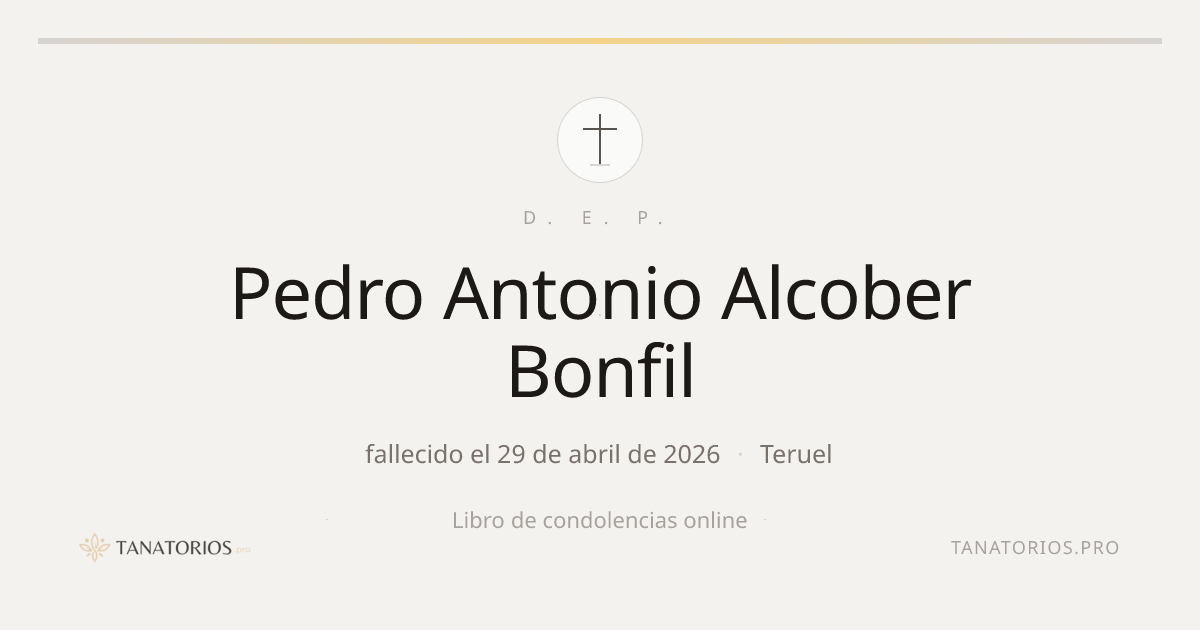 Memorial de Pedro Antonio Alcober Bonfil