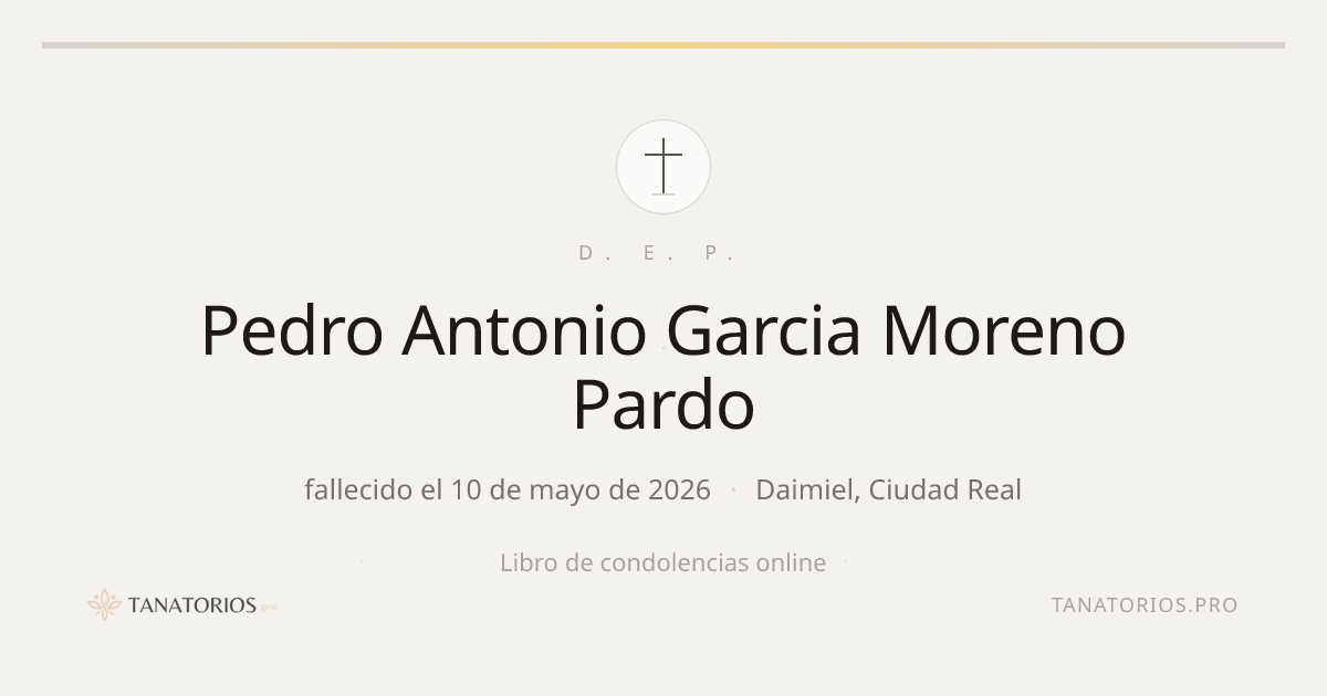 Memorial de Pedro Antonio Garcia Moreno Pardo