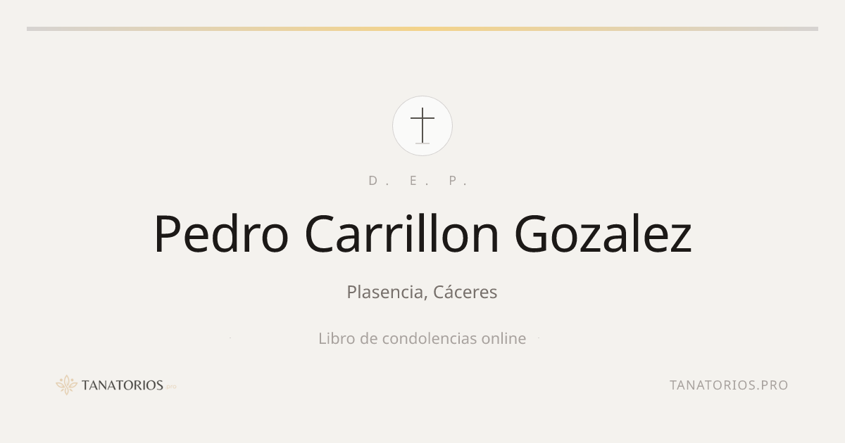 Memorial de Pedro Carrillon Gozalez