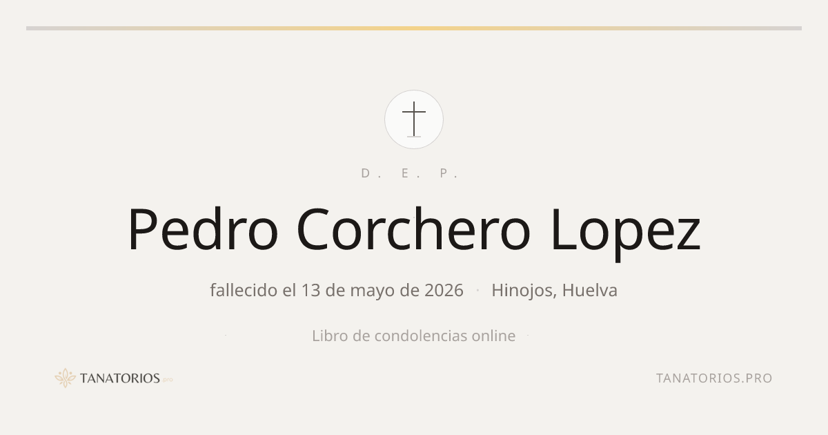 Memorial de Pedro Corchero Lopez