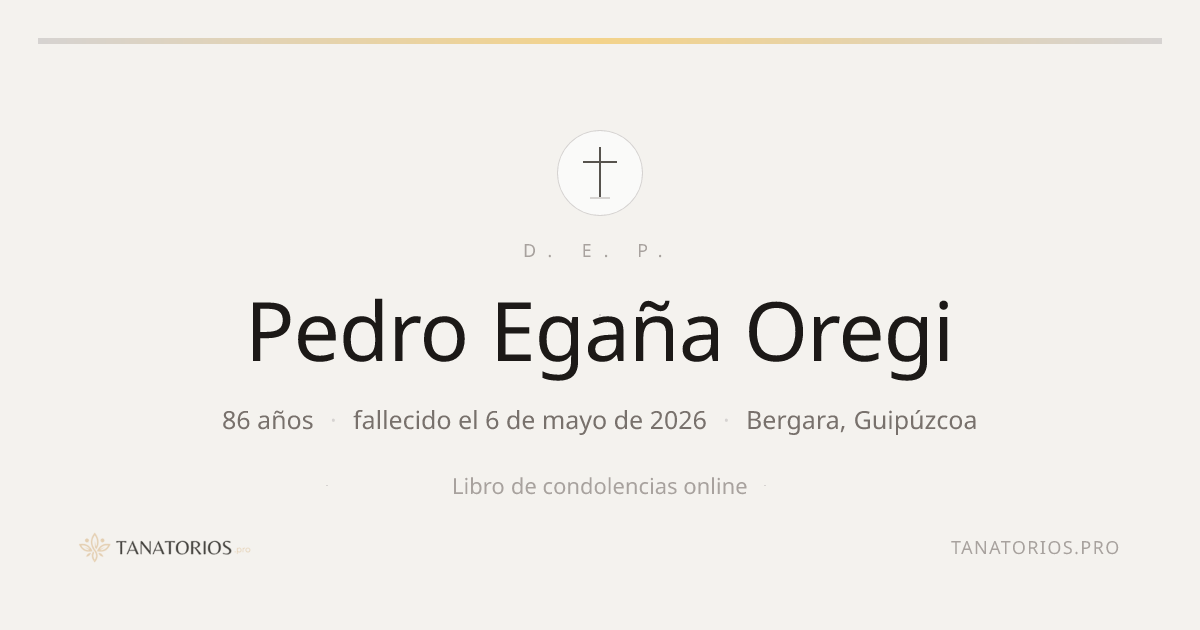 Memorial de Pedro Egaña Oregi