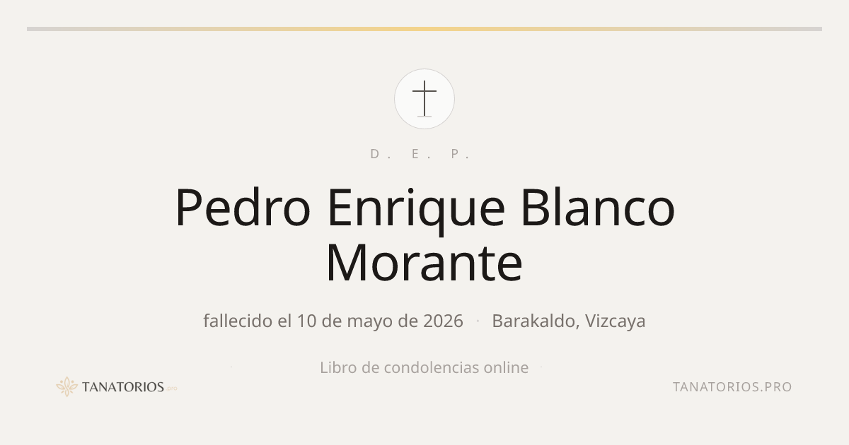 Memorial de Pedro Enrique Blanco Morante