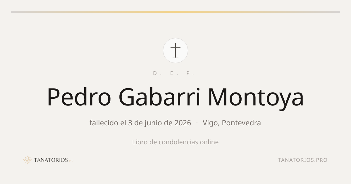 Memorial de Pedro Gabarri Montoya