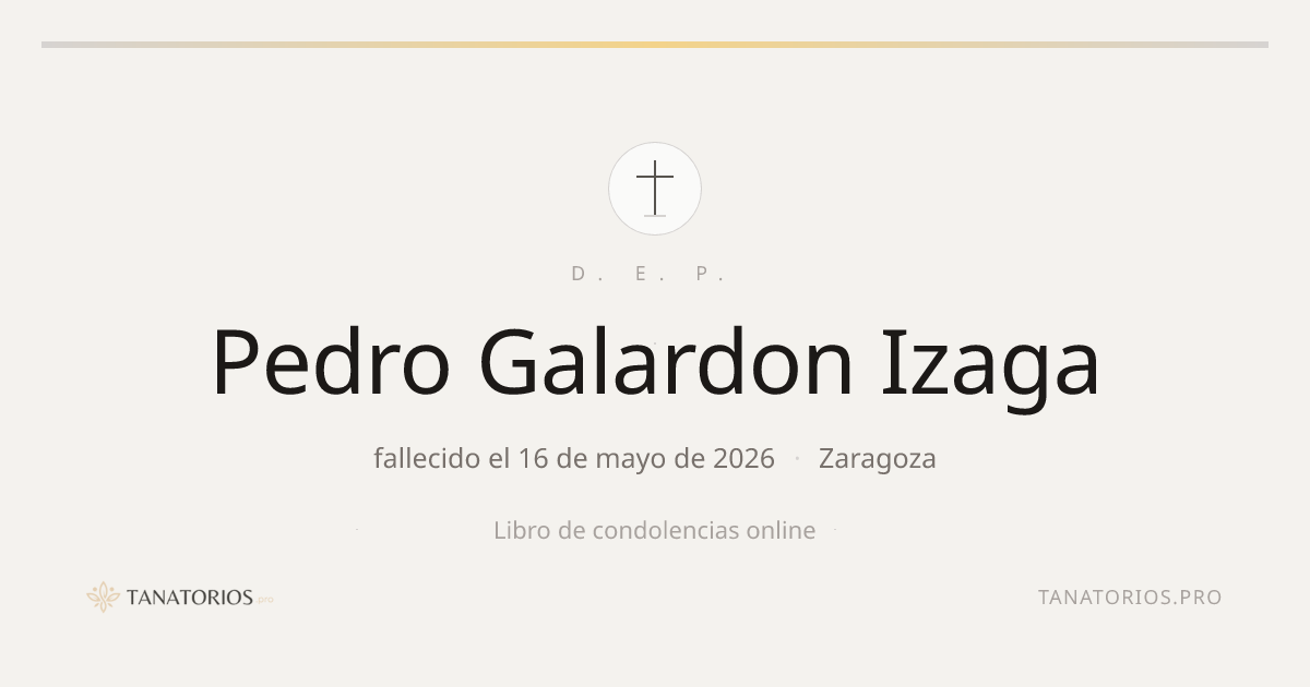 Memorial de Pedro Galardon Izaga