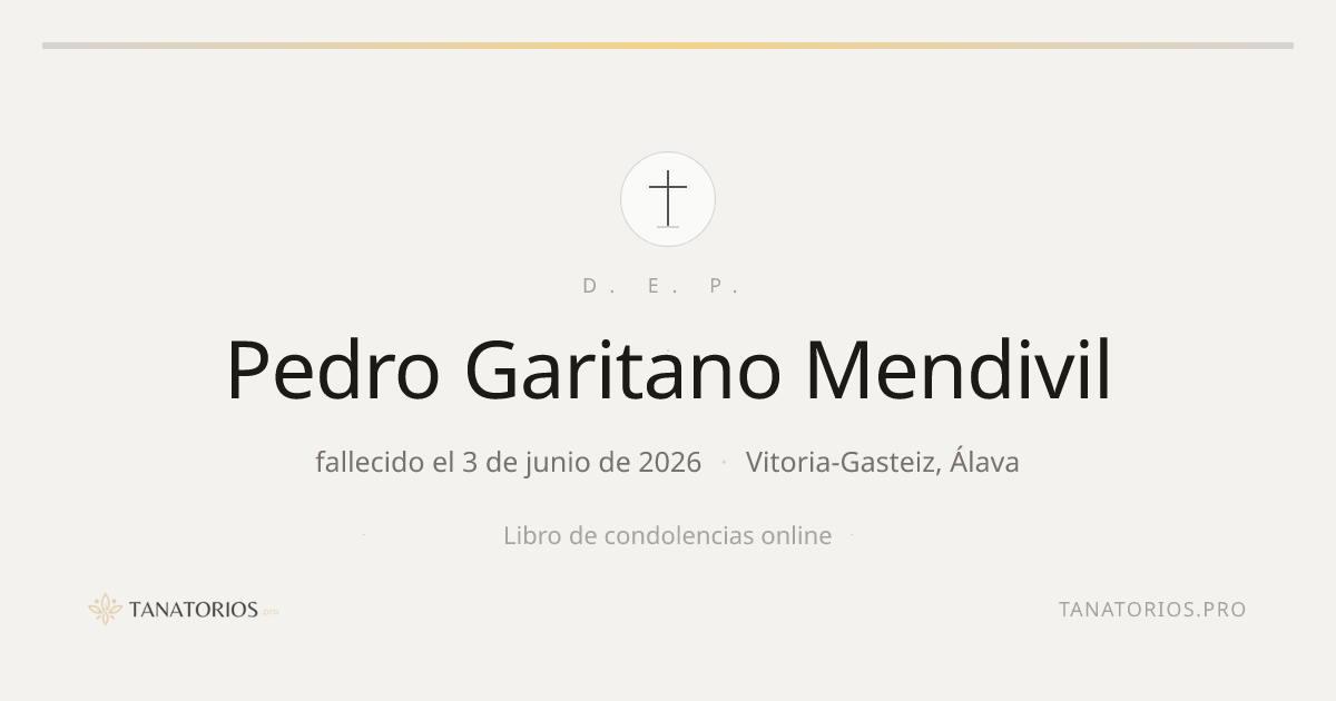 Memorial de Pedro Garitano Mendivil
