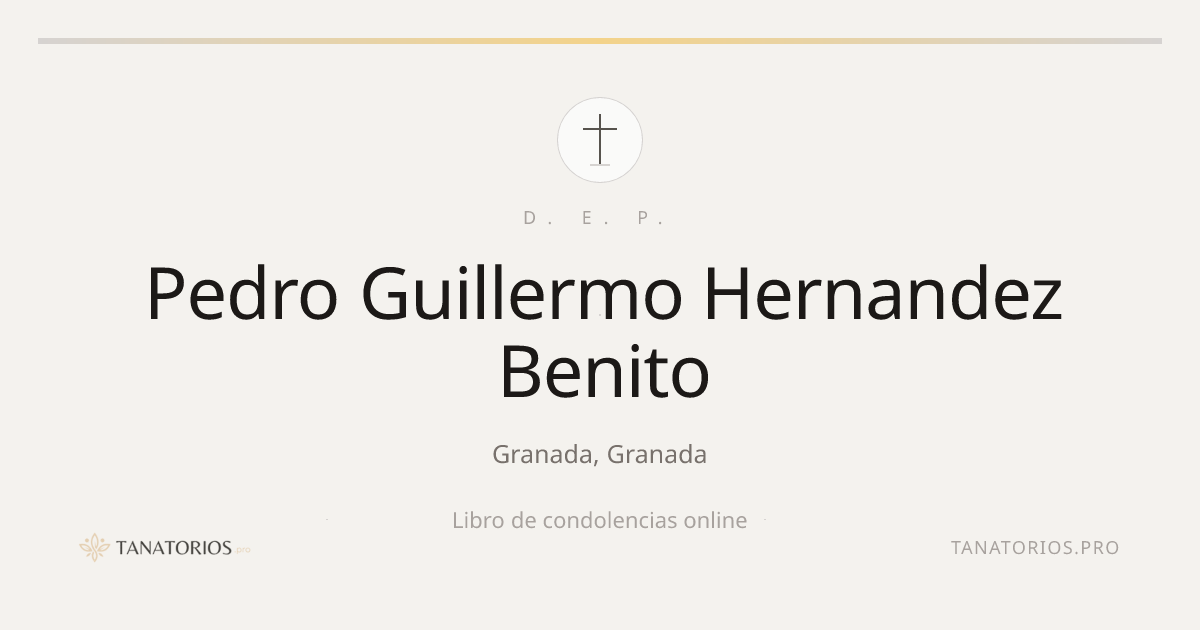 Memorial de Pedro Guillermo Hernandez Benito