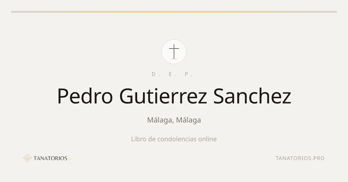 Memorial de Pedro Gutierrez Sanchez