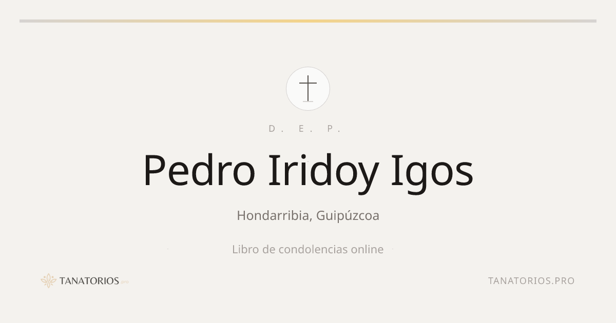 Memorial de Pedro Iridoy Igos