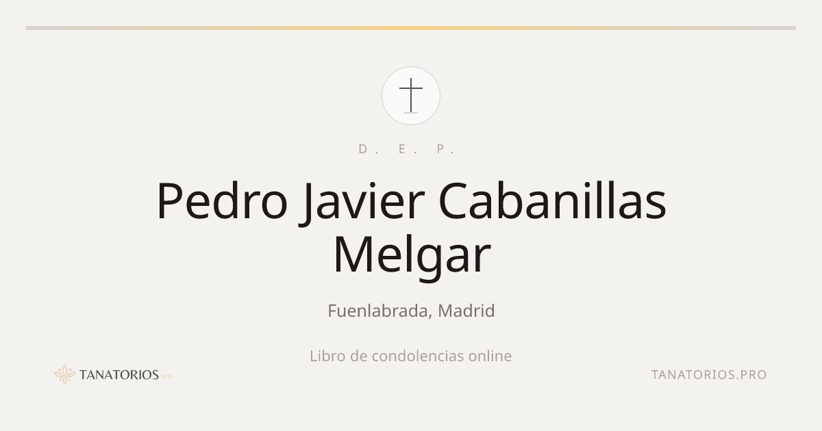 Memorial de Pedro Javier Cabanillas Melgar