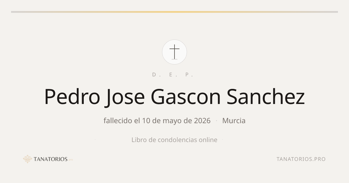 Memorial de Pedro Jose Gascon Sanchez