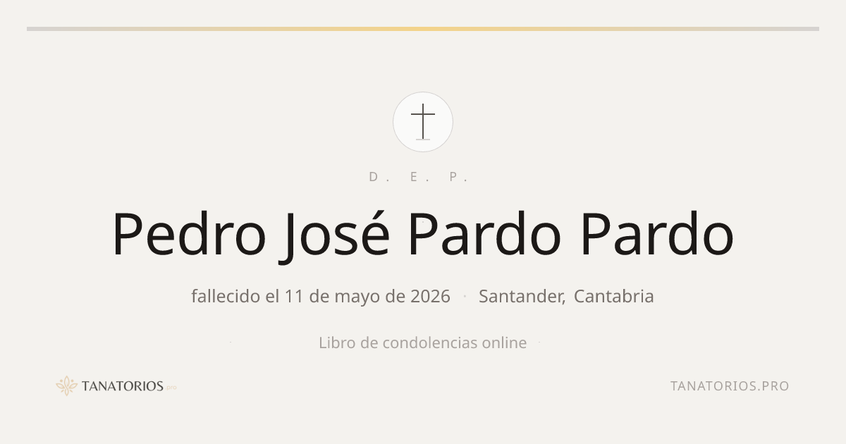 Memorial de Pedro José Pardo Pardo