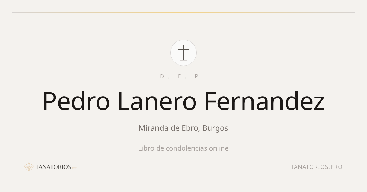 Memorial de Pedro Lanero Fernandez