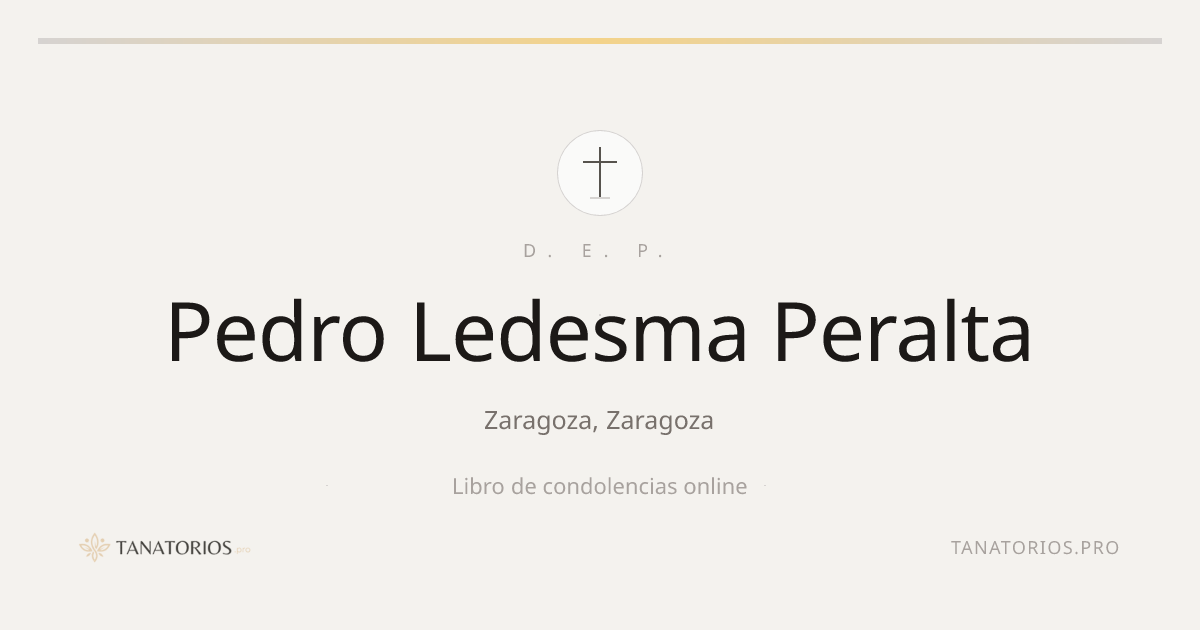 Memorial de Pedro Ledesma Peralta