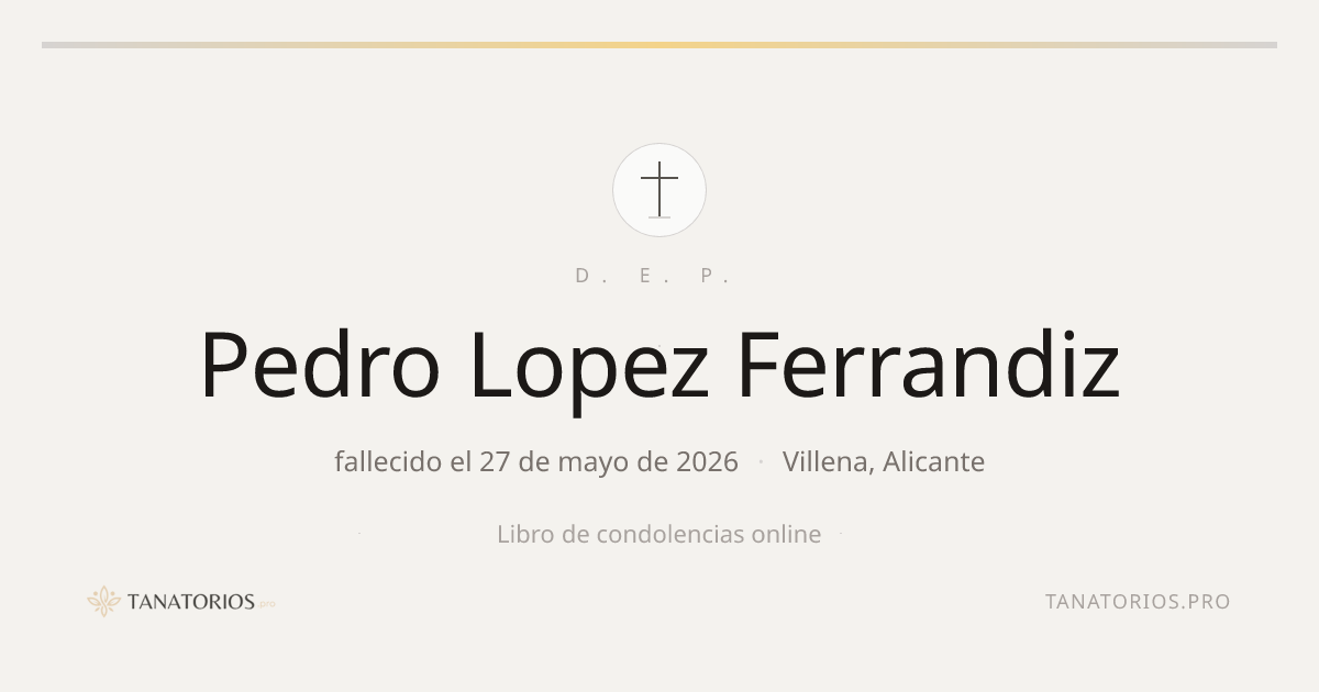 Memorial de Pedro Lopez Ferrandiz
