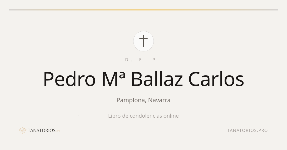 Memorial de Pedro Mª Ballaz Carlos