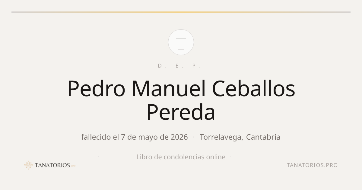 Memorial de Pedro Manuel Ceballos Pereda