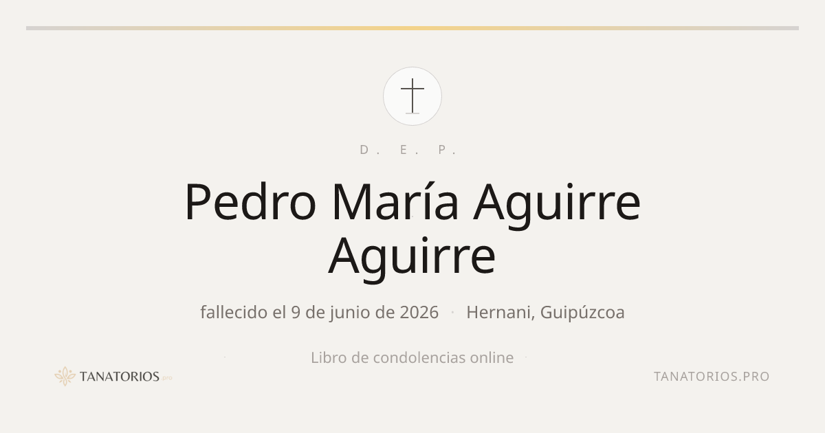 Memorial de Pedro María Aguirre Aguirre