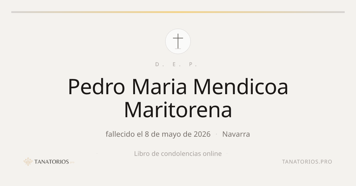 Memorial de Pedro Maria Mendicoa Maritorena