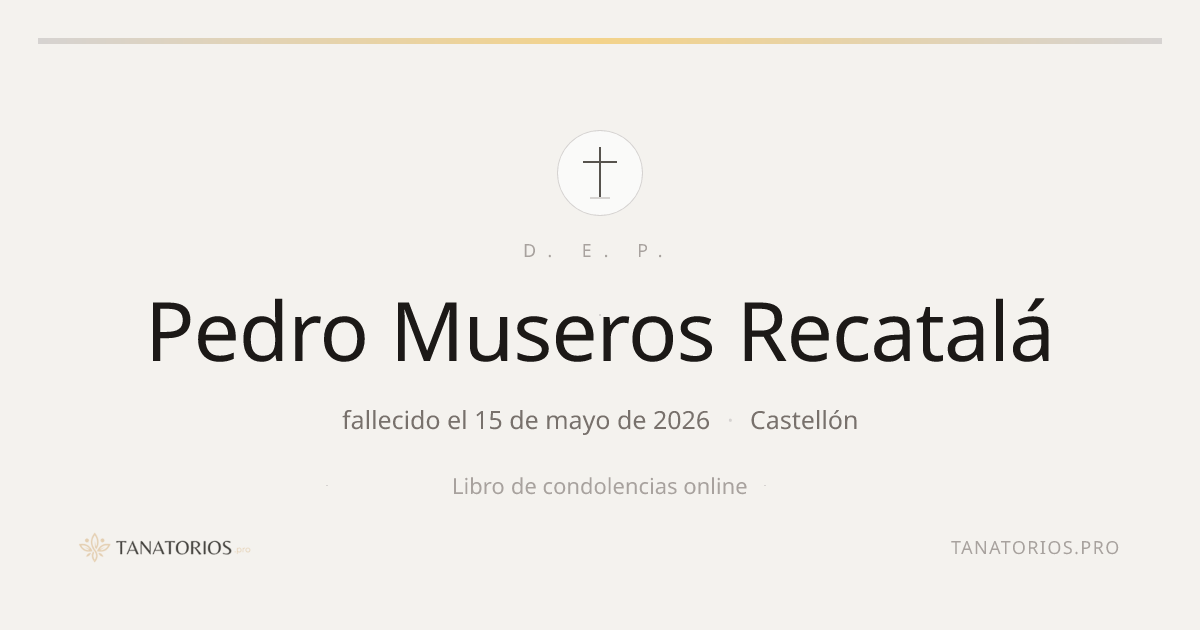 Memorial de Pedro Museros Recatalá