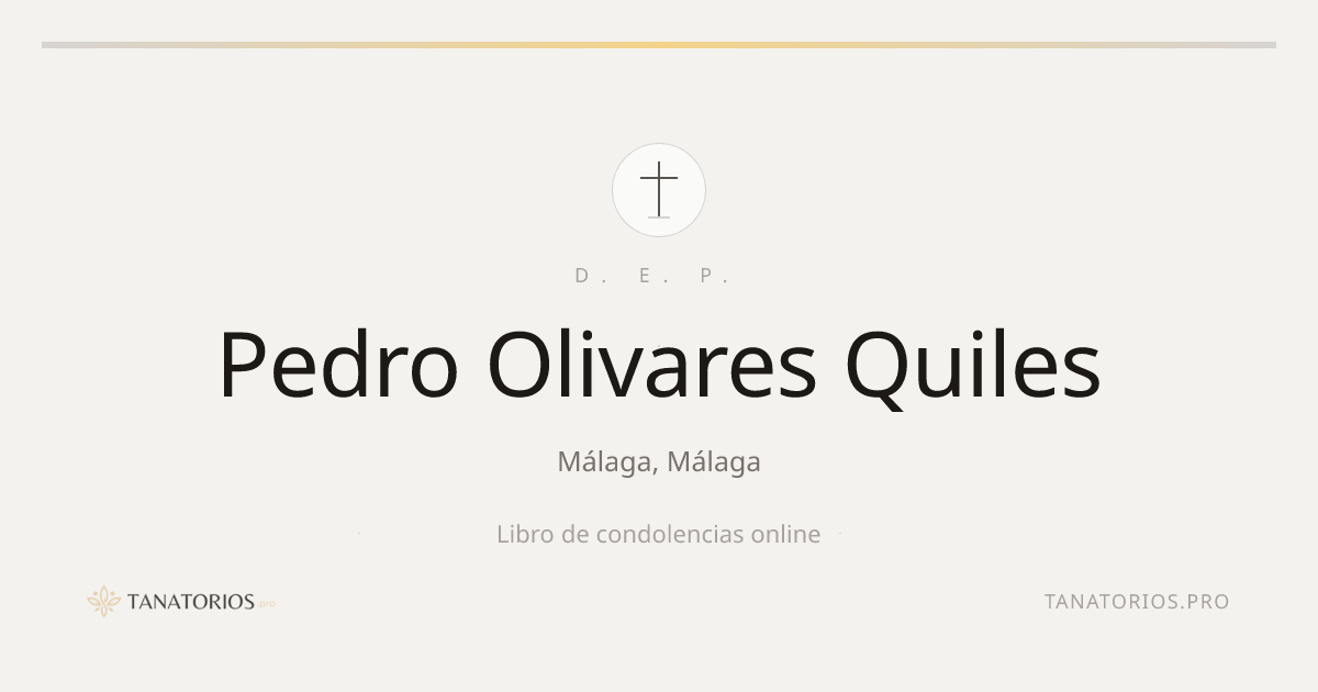 Memorial de Pedro Olivares Quiles