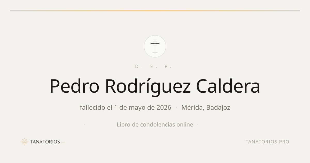 Memorial de Pedro Rodríguez Caldera