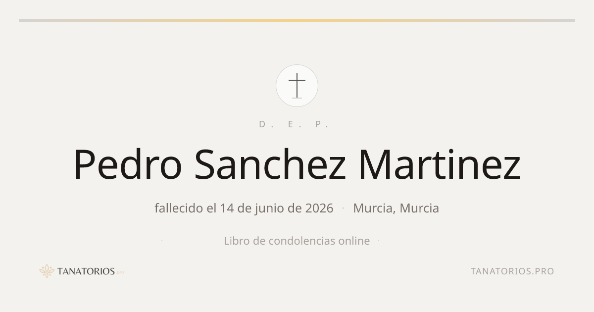 Memorial de Pedro Sanchez Martinez