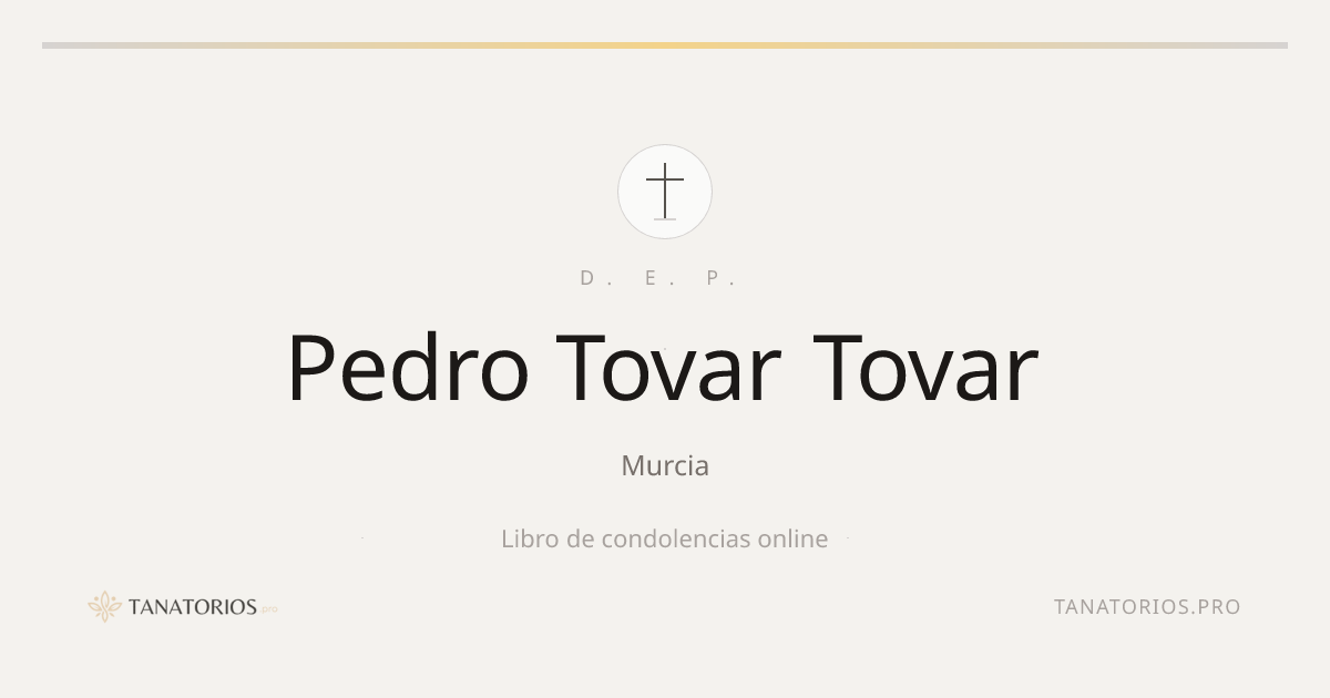 Memorial de Pedro Tovar Tovar