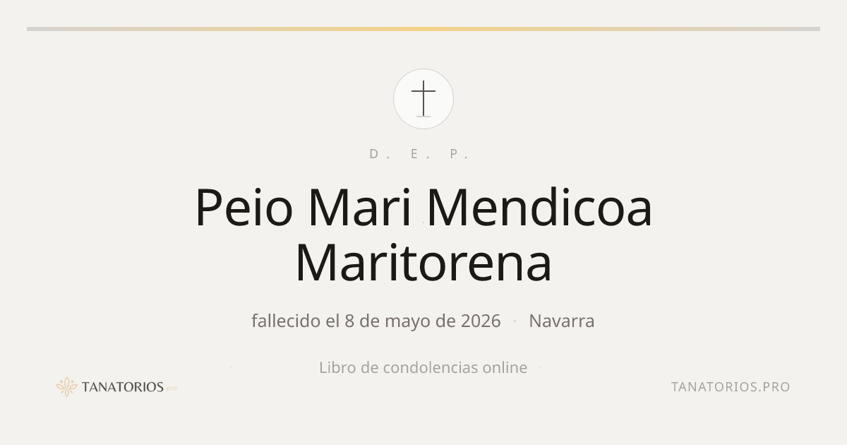 Memorial de Peio Mari Mendicoa Maritorena