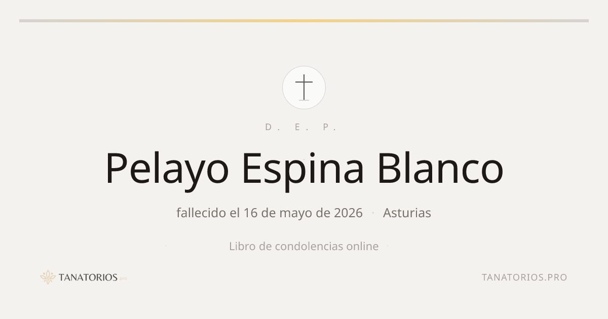 Memorial de Pelayo Espina Blanco