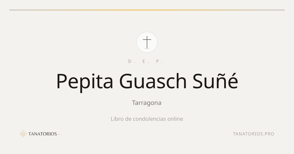 Memorial de Pepita Guasch Suñé