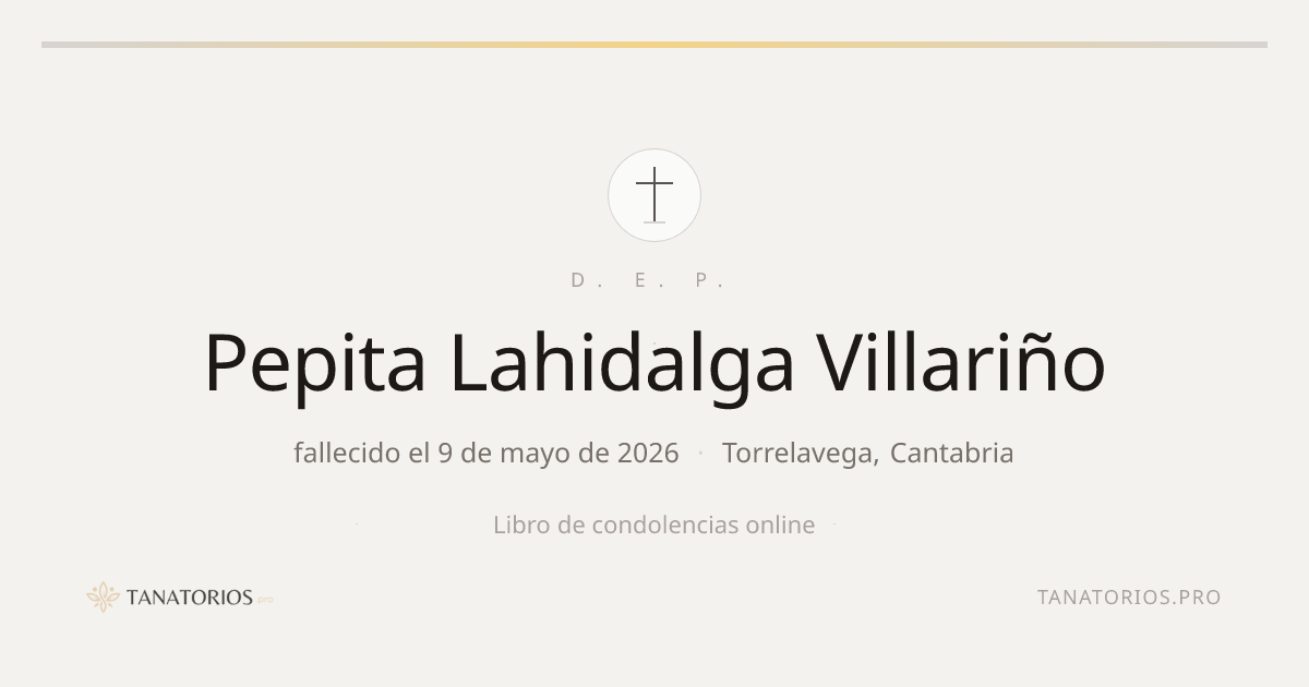 Memorial de Pepita Lahidalga Villariño