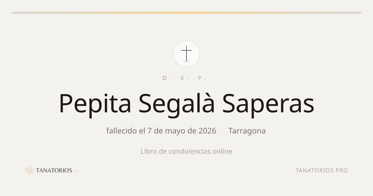 Memorial de Pepita Segalà Saperas