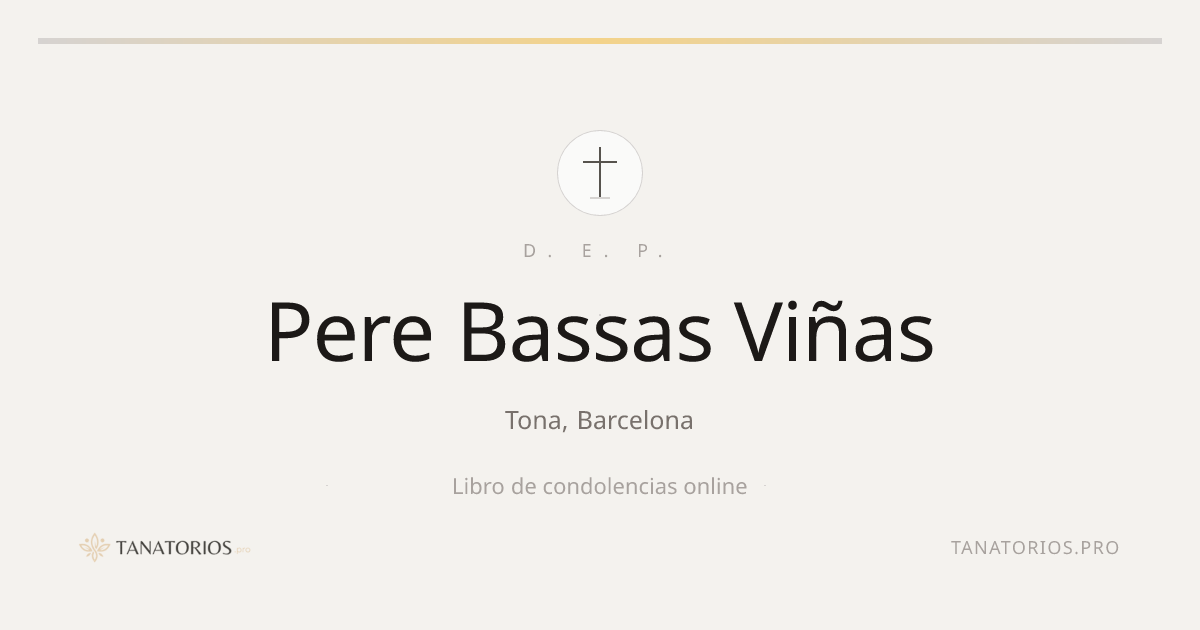 Memorial de Pere Bassas Viñas