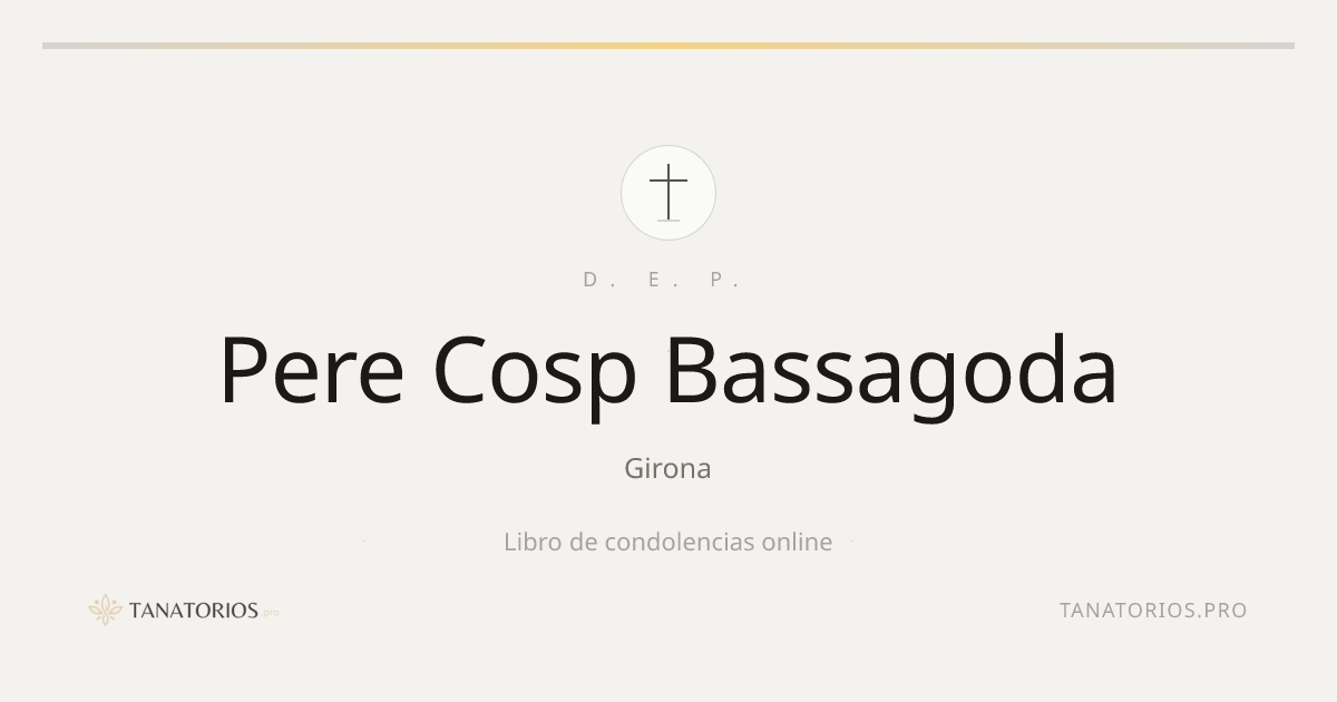 Memorial de Pere Cosp Bassagoda