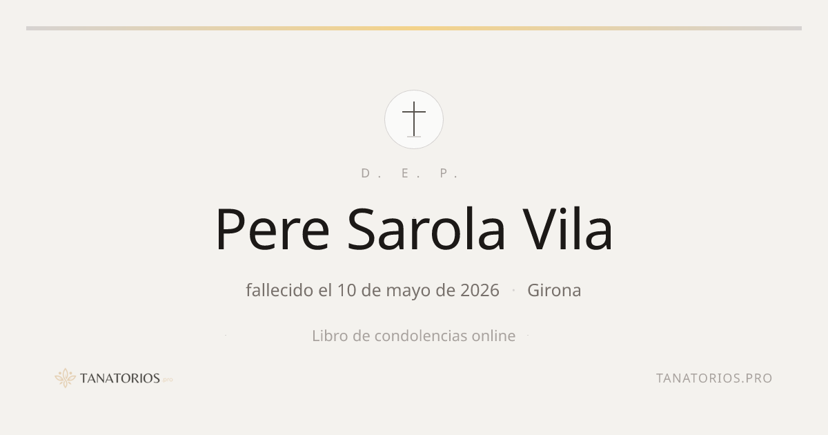 Memorial de Pere Sarola Vila