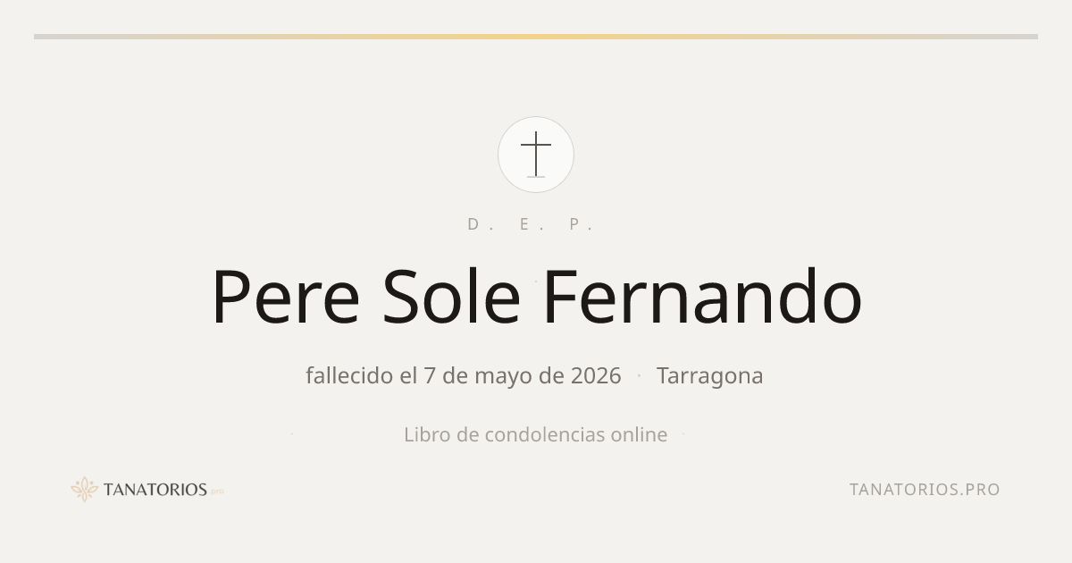 Memorial de Pere Sole Fernando