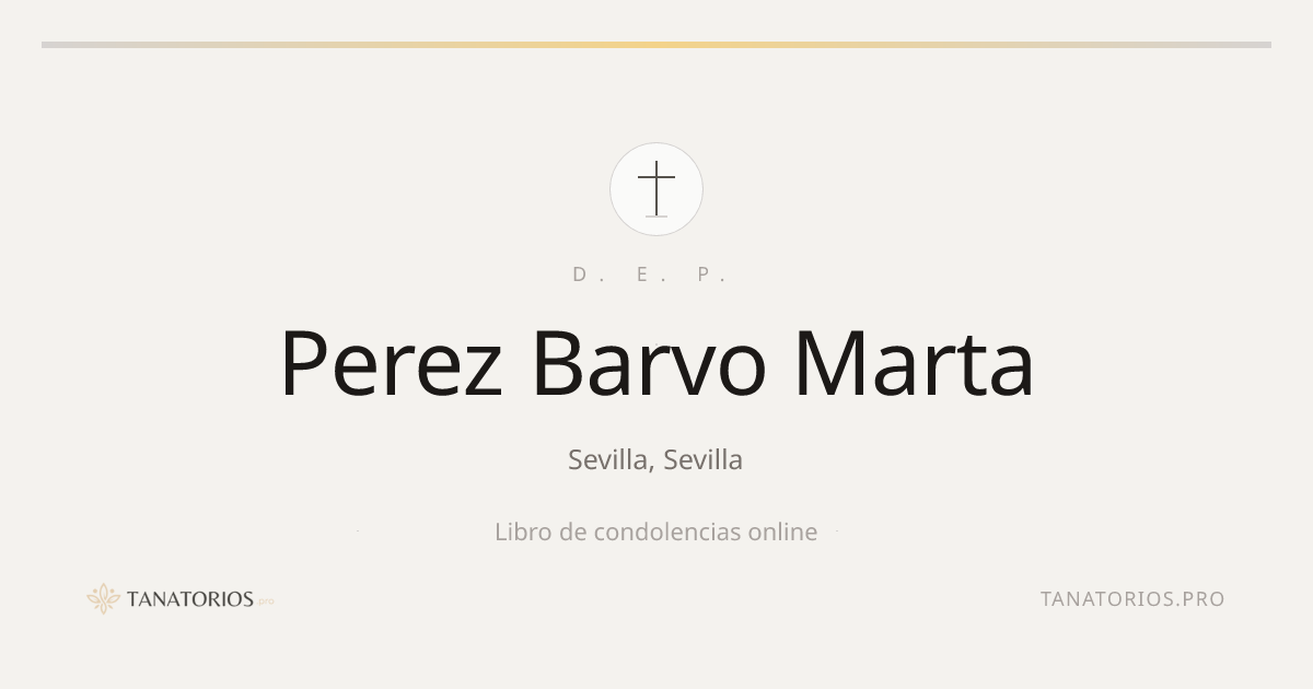 Memorial de Perez Barvo Marta